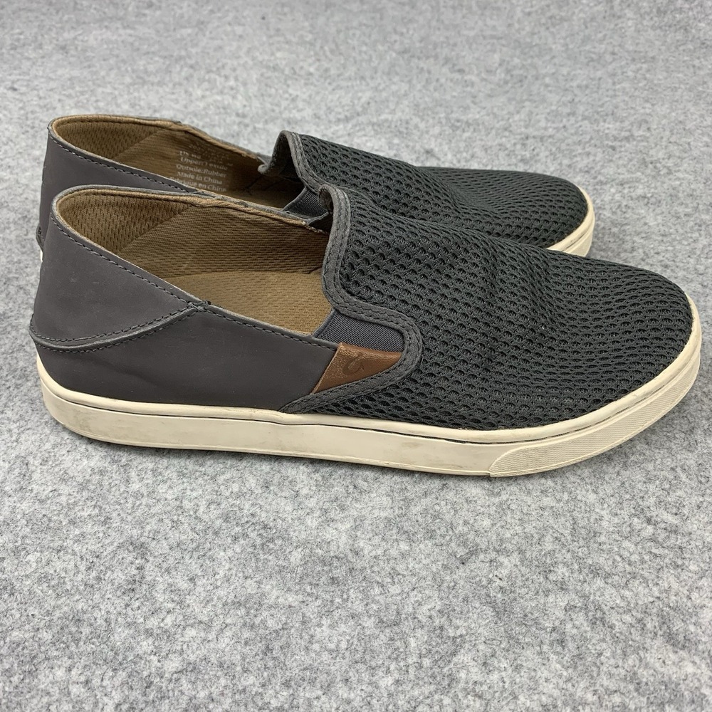OluKai Pehuea Women's Size 8 Shoes Gray Mesh Low Top Slip On Casual Sneakers